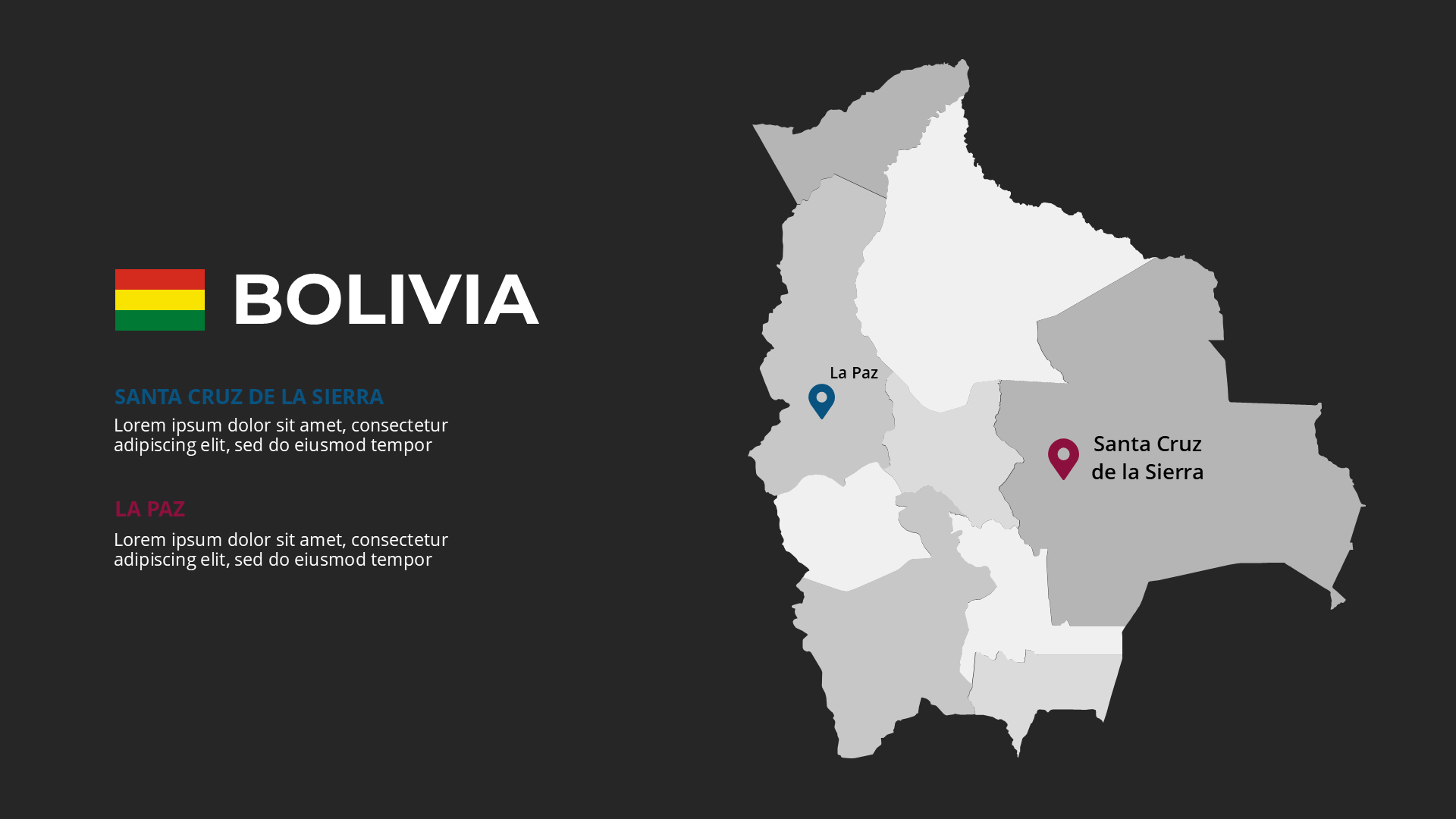 South America Dark slide 3